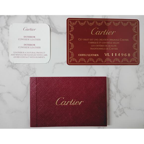 CARTIER Must de Cartier Bordeaux Calfskin Bi-Fold Long Wallet - COA Included - Picture 8 of 9